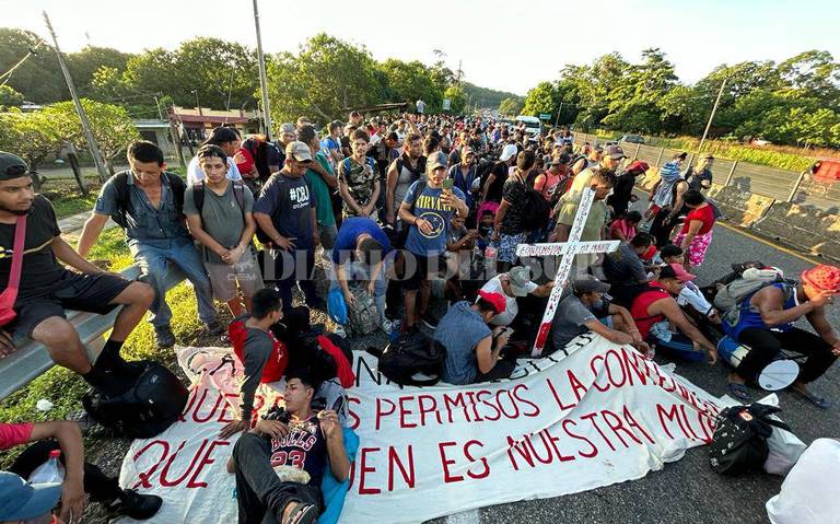 Caravana migrante retoma su camino piden apoyo de autoridades