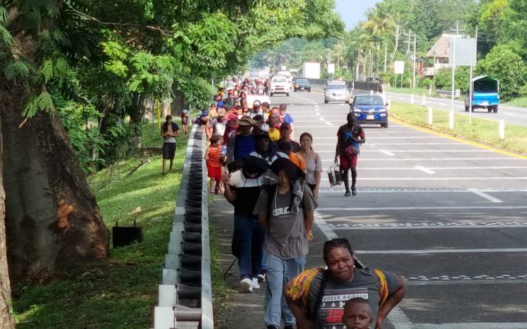 Caravana de migrantes migrantes en la frontera sur INM Diario