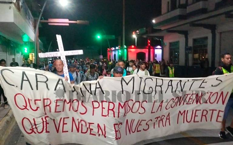 Caravana migrante migrantes en la frontera sur INM Diario del