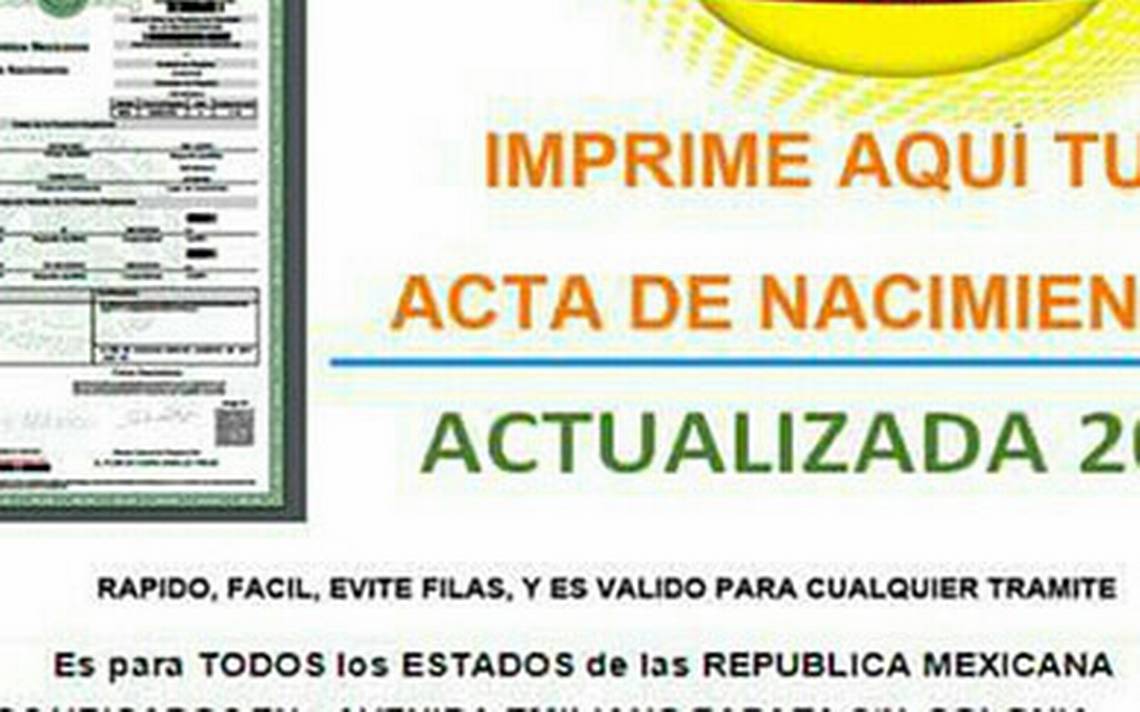 Ofrecen Cibers Actas De Nacimiento Apócrifas Diario Del Sur Noticias Locales Policiacas 6731